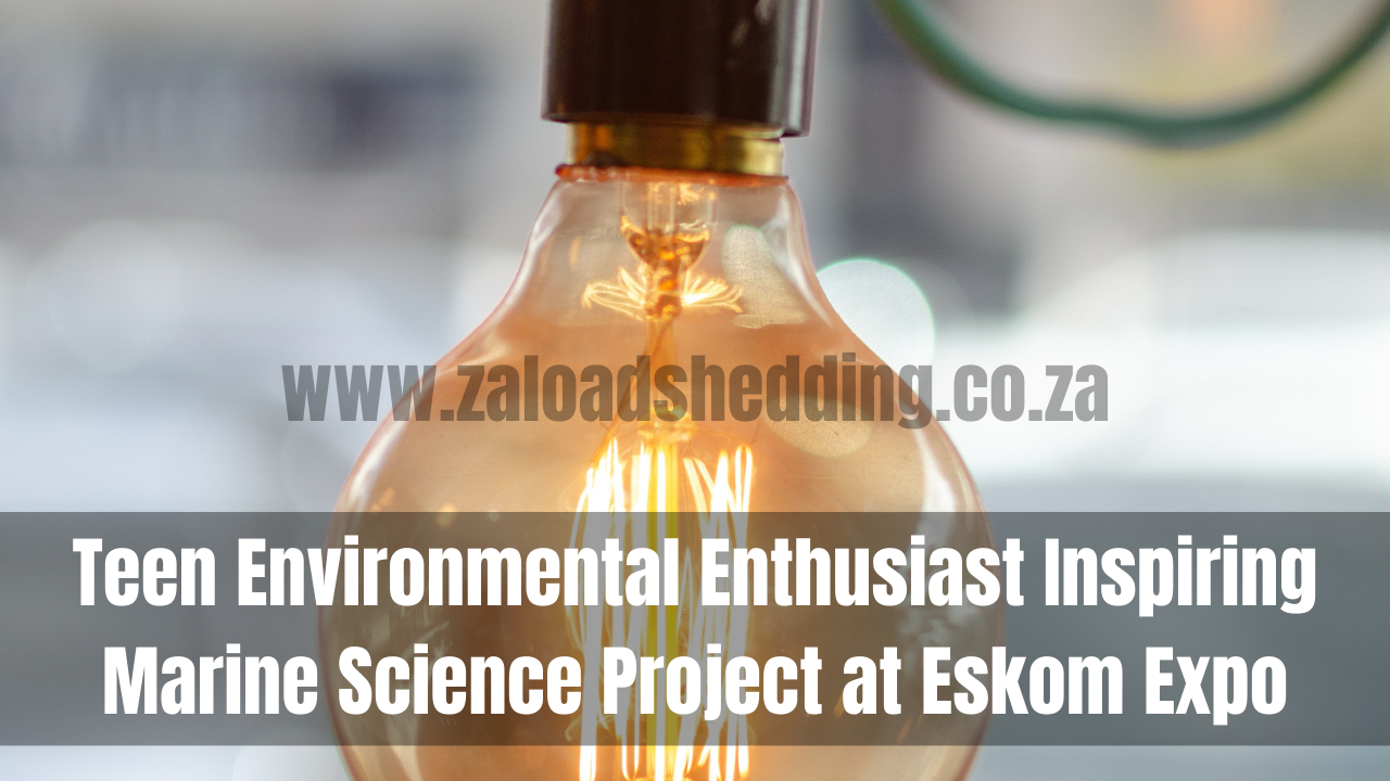 Teen Environmental Enthusiast Inspiring Marine Science Project at Eskom Expo